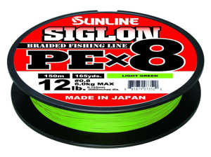 Bild på Sunline Siglon PE X8 Braid Light Green 150m 0,153mm / 6,0kg