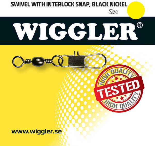 Bild på Wiggler Swivel Interlock Snap Black Nickel (2-10 pack)