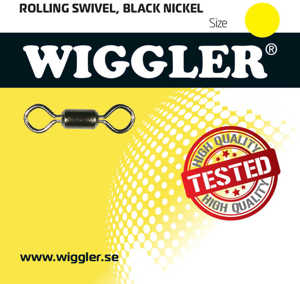 Bild på Wiggler Rolling Swivel Black Nickel (3-10 pack) #4 / 36kg (10 pack)