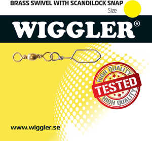 Bild på Wiggler Brass Swivel Scandilock Snap (2-10 pack) #4 / 31kg (7 pack)