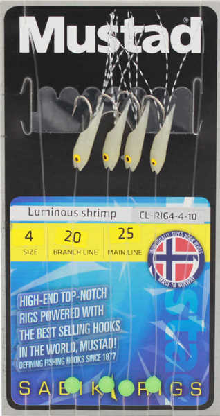 Bild på Mustad Luminous Shrimp Glow Häckla (4 krokar #4)