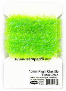 Bild på Semperfli Plush Chenille 15mm Fluo Green