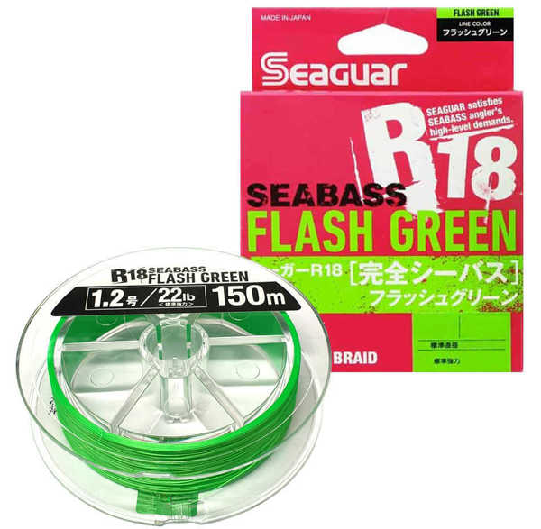 Bild på Seaguar R18 Seabass X8 Flash Green 150m