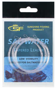 Bild på Sunshine Saltwater Tapered Nylon Leaders 10ft (3 pack) 0,41mm / 25lb