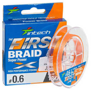 Bild på Intech First Braid X4 Orange 100m 0,128mm / 4,54kg