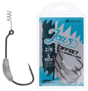 Bild på Mikado Jaws Offset With Screw And Lead (3 pack) #1/0 (2 gram)
